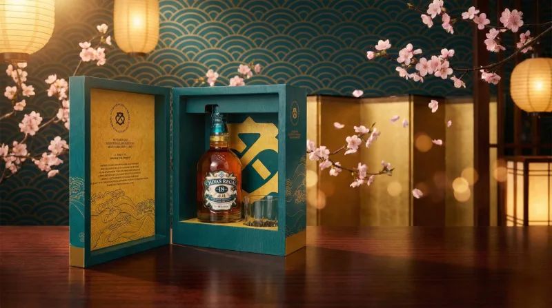 Rượu Chivas 18 Mizunara Hộp Quà Tết 2026 - Tinh Hoa Nhật Bản Đón Xuân Bính Ngọ