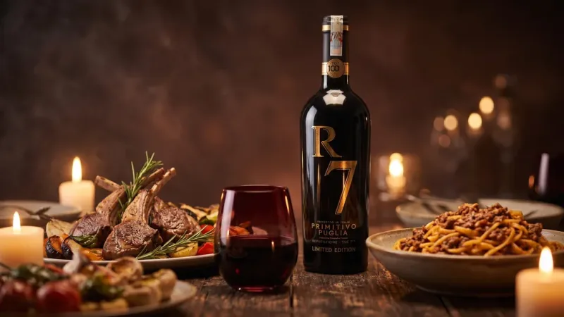 Thưởng thức Rượu Vang R7 Primitivo Puglia cùng món thịt đỏ