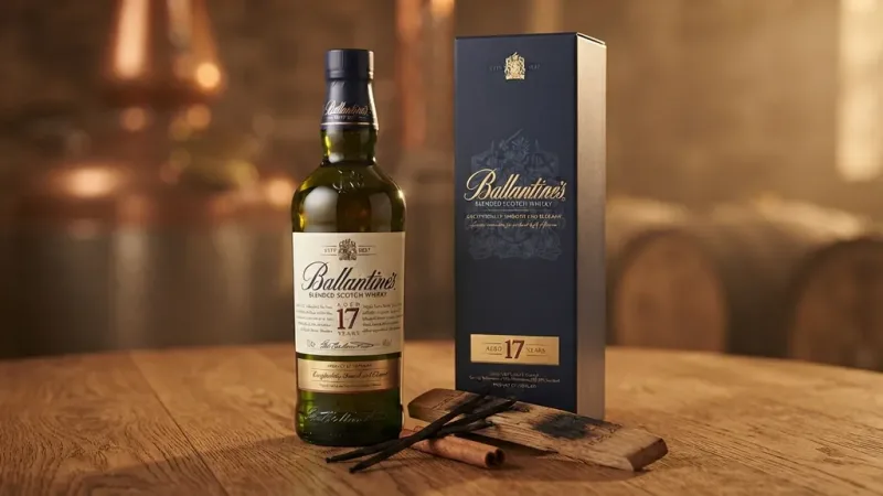 Ballantine's 17 năm với hương vani, gỗ sồi và trái cây chín
