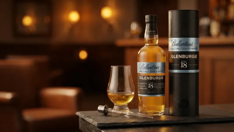 Single malt Glenburgie 18 năm rót nguyên chất trong ly tulip