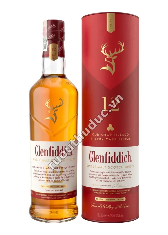 Rượu Glenfiddich 12 Amontillado Sherry Cask Finish 700ML