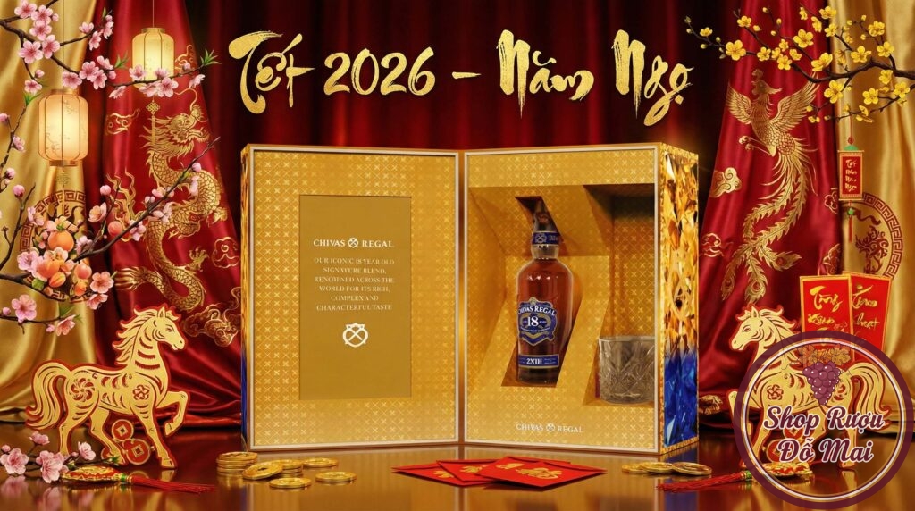 Chivas 18 Gold Hộp Quà Tết 2026 - Năm Bính Ngọ