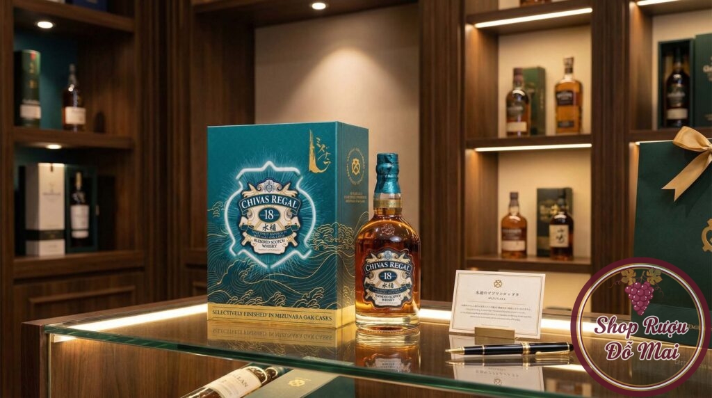 Mua Chivas 18 Mizunara Hộp Quà Tết 2026 Chính Hãng Tại Shop Rượu Thủ Đức