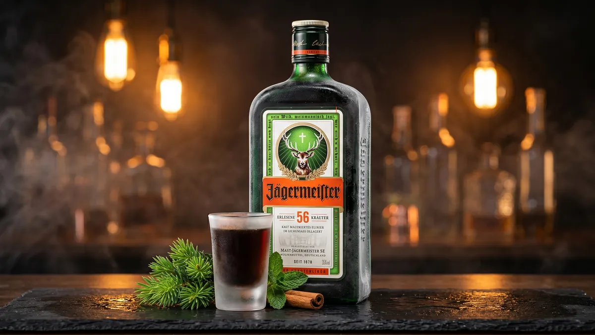 Shot rượu Jagermeister ướp lạnh phủ sương
