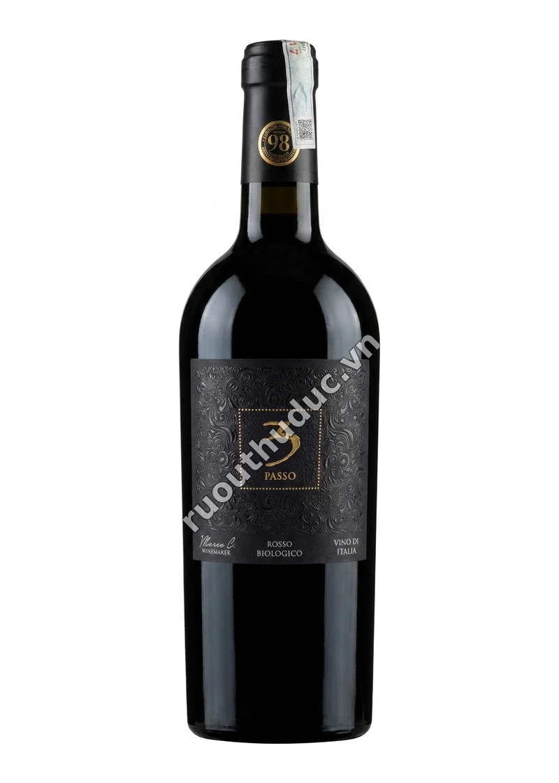 Rượu Vang Đỏ Hữu Cơ Ý 3 Passo Rosso Biologico 750ml