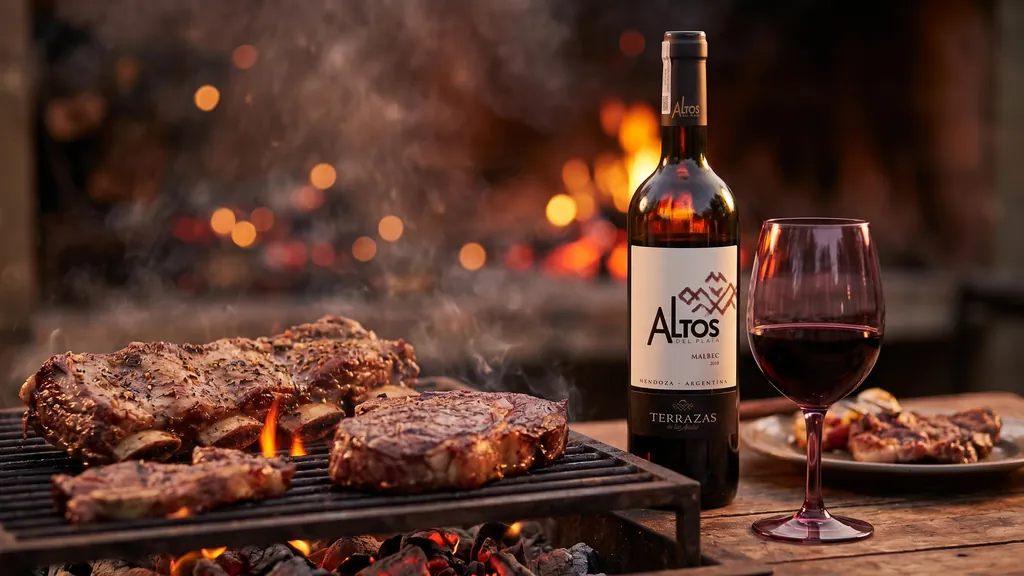 Thưởng thức Rượu Vang Altos del Plata Malbec cùng món thịt nướng