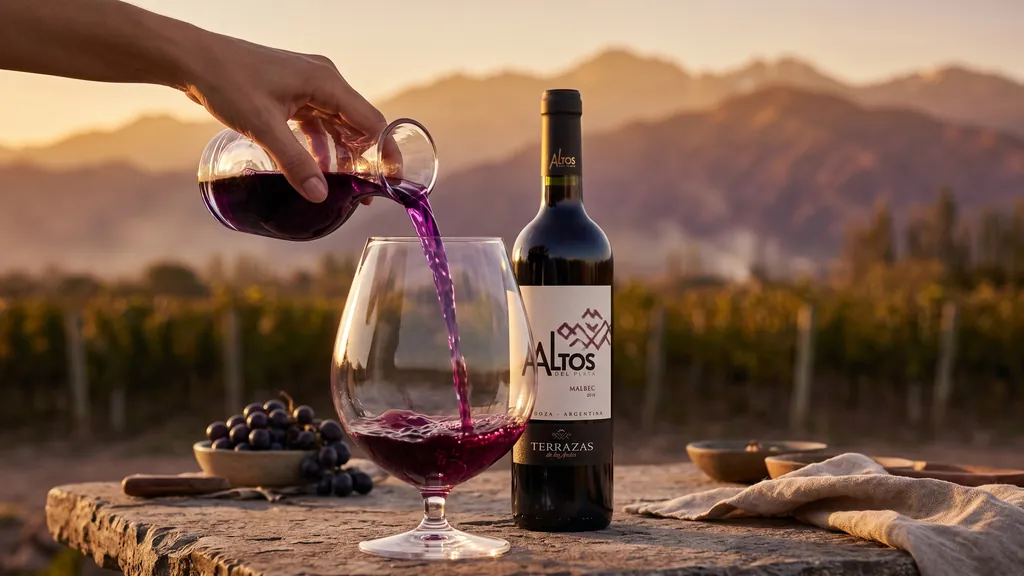Rót Rượu Vang Đỏ Argentina Altos del Plata Malbec ra ly