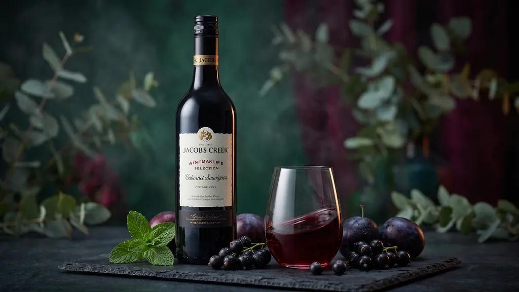 Ly Rượu Vang Đỏ Jacob's Creek Cabernet Sauvignon cùng hương trái cây đen