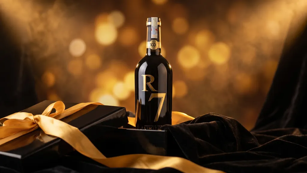 Chai Rượu Vang Đỏ Ý R7 Primitivo Puglia Limited Edition thiết kế sang trọng
