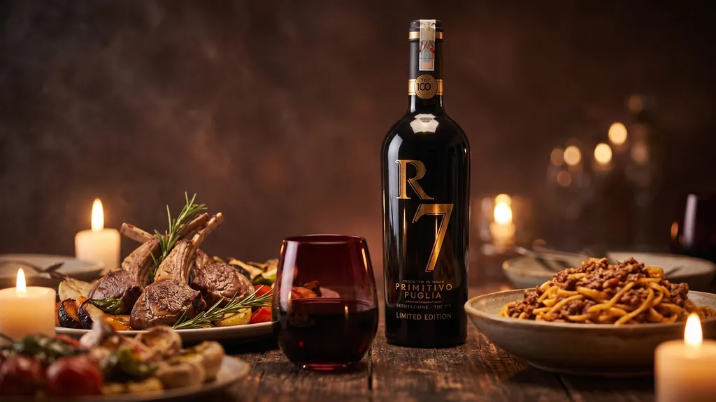 Thưởng thức Rượu Vang R7 Primitivo Puglia cùng món thịt đỏ