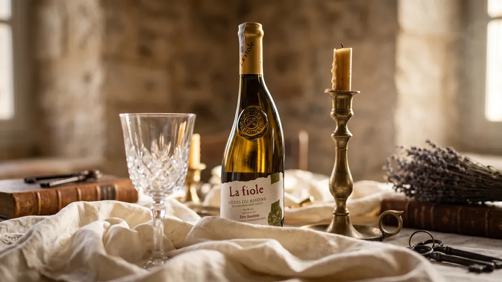 Chai Rượu Vang Trắng La Fiole Côtes du Rhône dáng cong cổ điển độc đáo