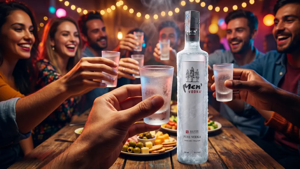 Rượu Vodka Men's Pure Vodka uống lạnh shot trong tiệc bạn bè