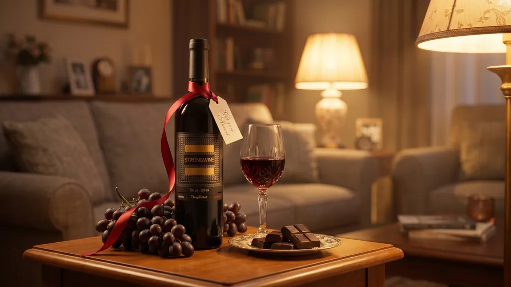 Vang Đà Lạt Strong Red Wine làm quà tặng ấm cúng